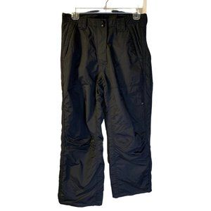 Obermeyer Women’s Black Nylon Ski Pants Size 12 ATC Gaiters Zippered Pockets